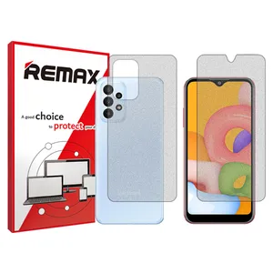 Remix matte screenprotector HyMTT model suitable for Samsung Galaxy A23 mobile phones along with the back of the phone