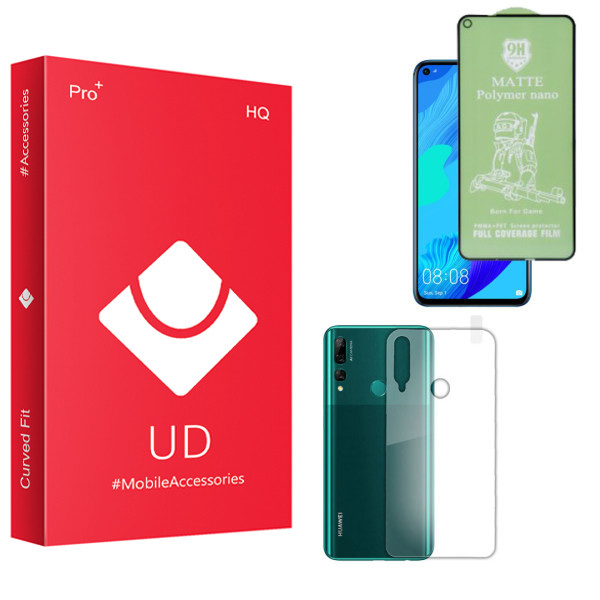محافظ صفحه نمایش سرامیکی یو دی مدل HQ مناسب برای گوشی موبایل هوآوی Y9 Prime 2019 به همراه محافظ پشت گوشی