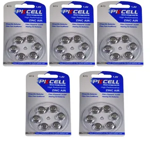 باتری سمعک پی‌کی سل مدل A13 1.5V Alkaline button cell بسته 30 عددی