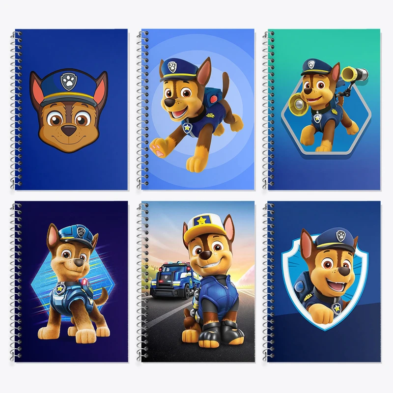دفتر زبان 50 برگ خندالو مدل دو خط طرح سگ های نگهبان (Paw Patrol) کد 303 مجموعه 6 عددی