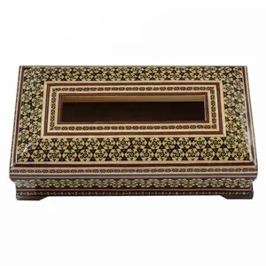 جعبه دستمال کاغذی خاتم کاری کد 02