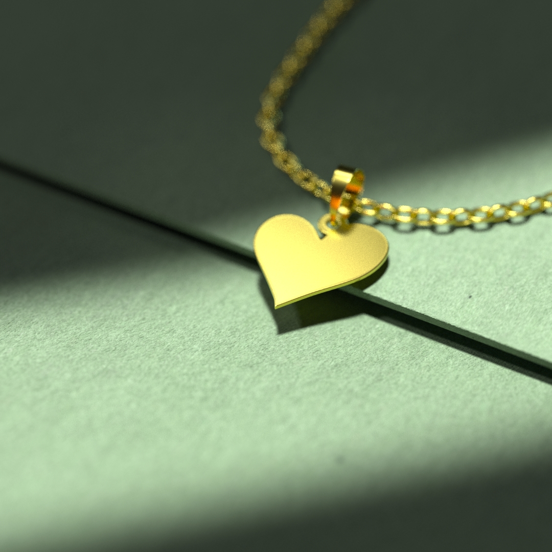 گردنبند طلا 18 عیار زنانه مدوپد مدل قلب کد E3-1-1060