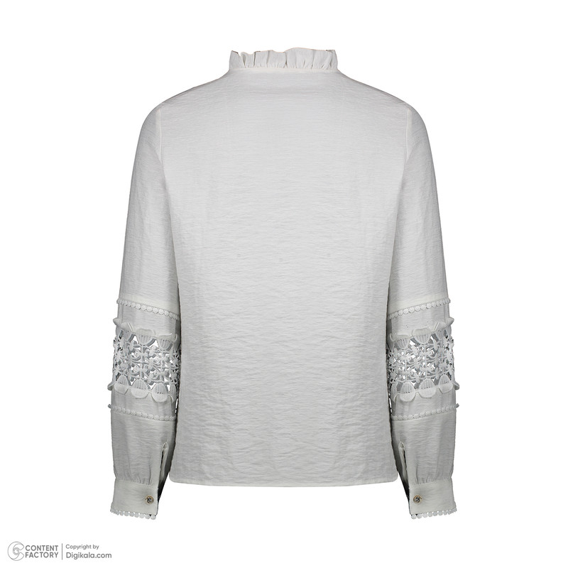 بلوز آستین بلند زنانه برنس مدل 2432 رنگ سفید
