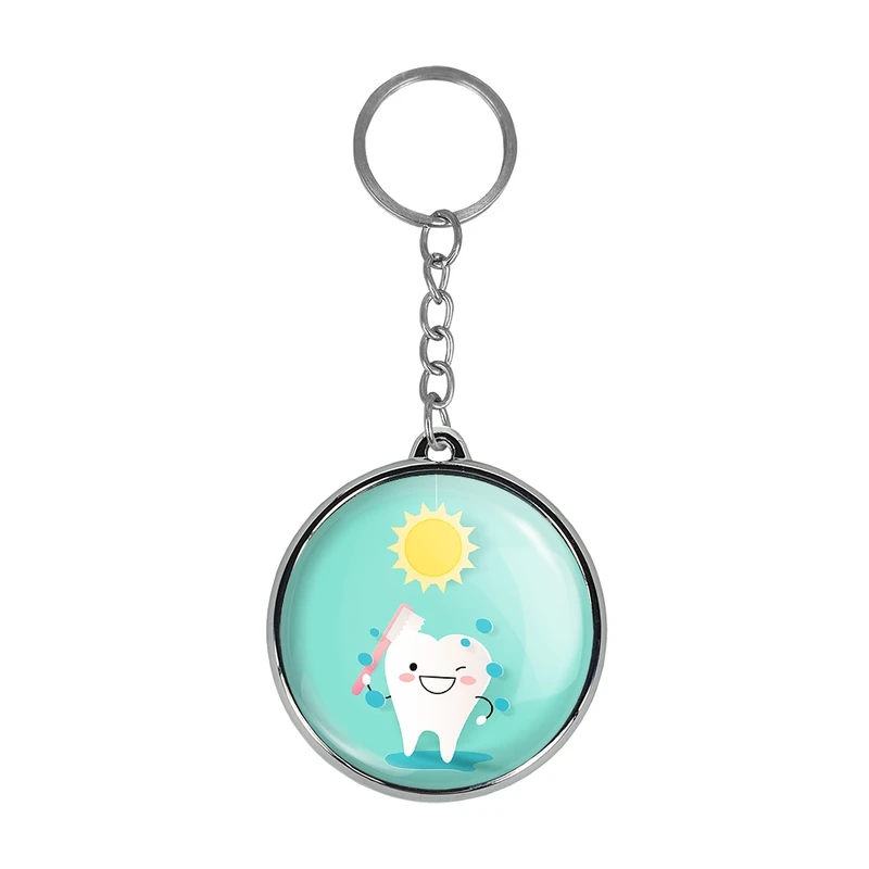 جاکلیدی خندالو طرح دندان و دندان پزشکی کودکانه مدل دوطرفه کد 3674736748