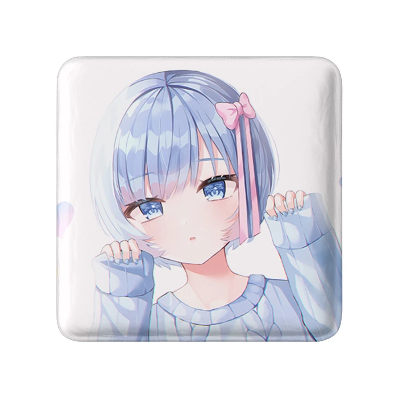 مگنت خندالو طرح دختر انیمه ای  مدل مربعی کد 18091