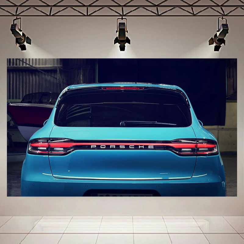 پوستر مدل نمای عقب پورشه ماکان کد AR13530