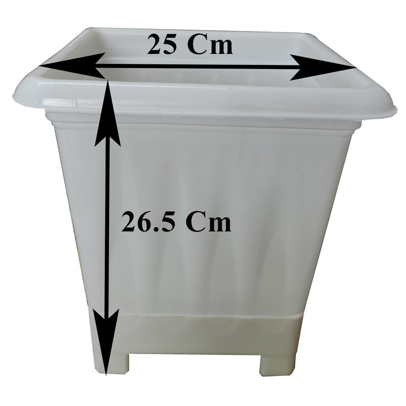 گلدان مدل پلاستیکی مربع کد Sh25