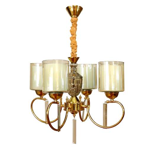 لوستر 4 شعله پلاس نورشو مدل G کریستالی