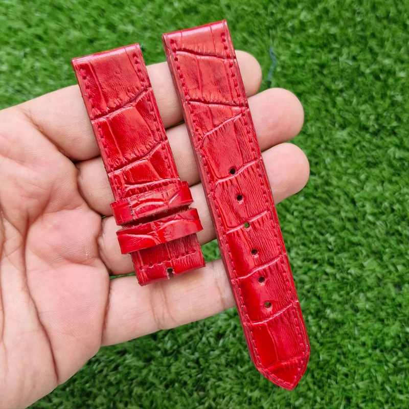 عکس شماره 8 : بند ساعت مچی مدل چرم طبیعی طرح کروکودیلی