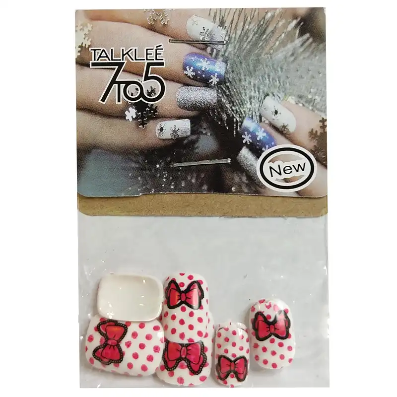 ناخن مصنوعی بچگانه تالکی کد 7 بسته 12 عددی