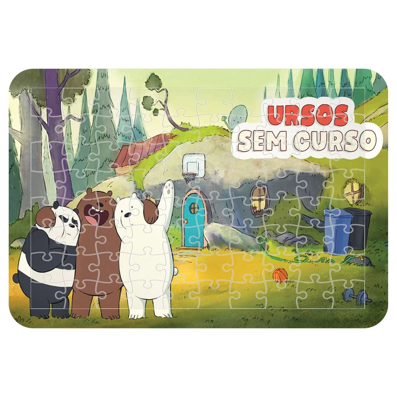 پازل 54 تکه اطلس آبی طرح سه خرس کله پوک مدل P1089