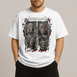 تی شرت آستین کوتاه مردانه مدل متالیکا metallica لش گنگ z122