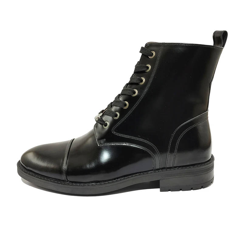 نیم بوت مردانه کرمانی مدل چرم دستدوز طبیعی بروشاو کد 655