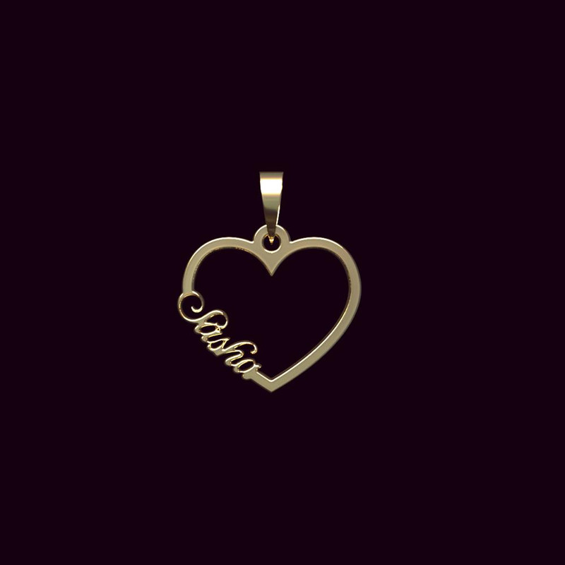 آویز گردنبند طلا 18 عیار زنانه مدوپد مدل اسم ساشا sasha کد PB1-10854