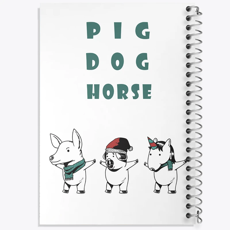 دفتر نقاشی 50 برگ خندالو طرح حیوانات بامزه و کیوت کد N2539