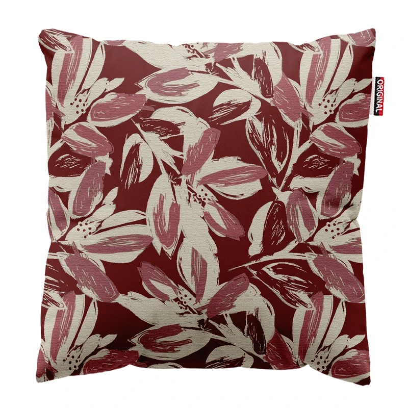 کوسن پاد آفرین مدل مینیمال طرح گل و برگ کد PK303530 سایز 30*30 سانتی متر