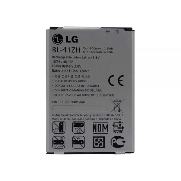 باتری موبایل مدل BL 41ZH ظرفیت 1900 میلی آمپر ساعت مناسب برای گوشی موبایل ال جی LG Leon  41ZH