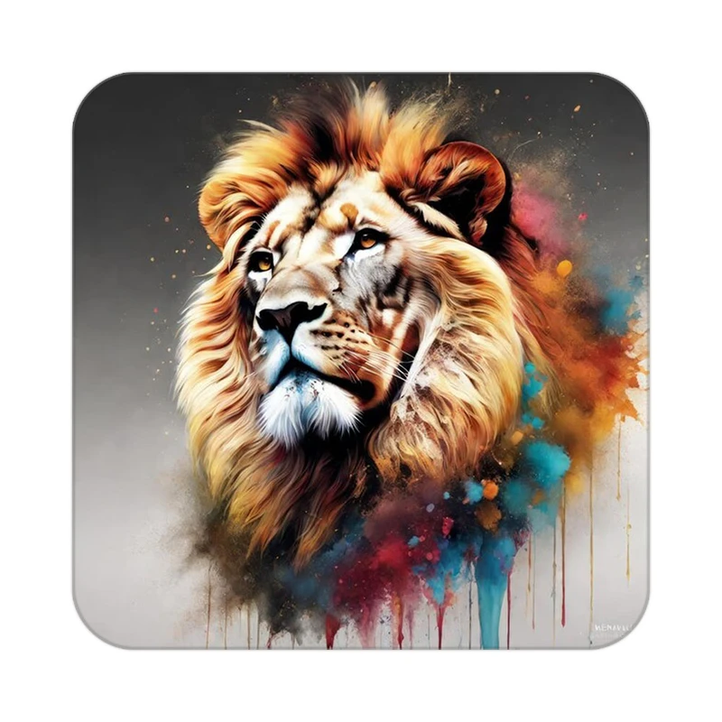 زیر لیوانی کاکتی طرح شیر مدل mp23721