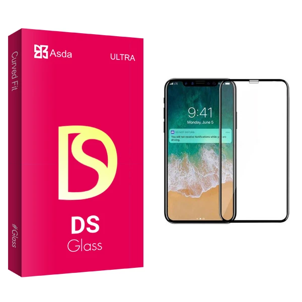 محافظ صفحه نمایش آسدا مدل DS glass مناسب برای گوشی موبایل اپل iphone X