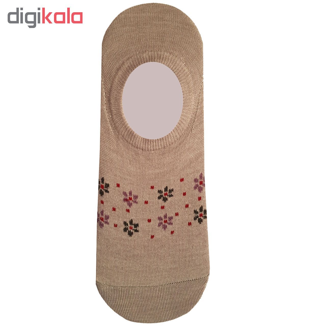 جوراب زنانه طرح گل مجموعه 4 عددی - - 9