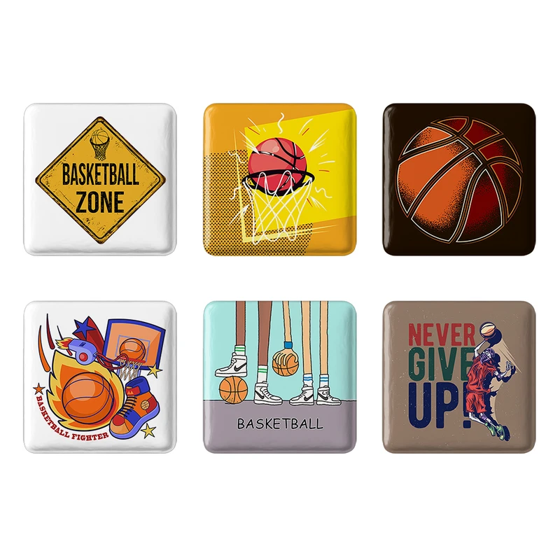 مگنت خندالو طرح بسکتبال Basketball کد 1706B مجموعه 6 عددی