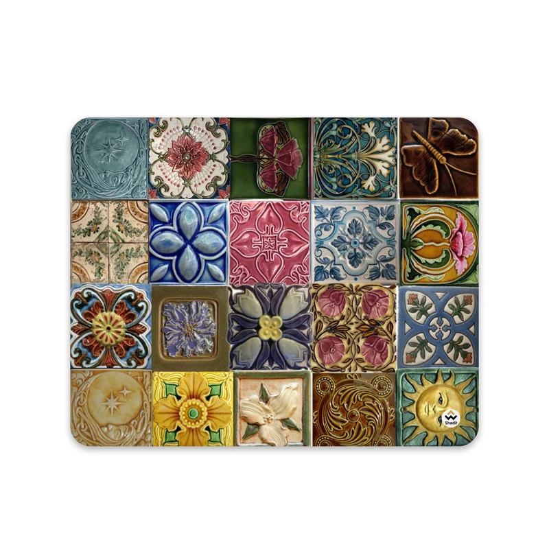 ماوس پد شادیت مدل شیشه های رنگی کد233 سایز 24*19 سانتی متر