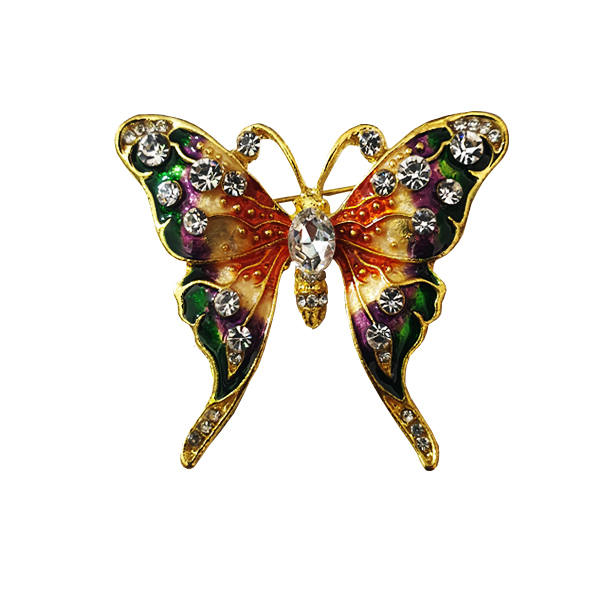 گل سینه زنانه مدل پروانه کد 25