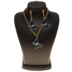 نیم ست زنانه دلنار گالری مدل پروانه کریستالی کد CB