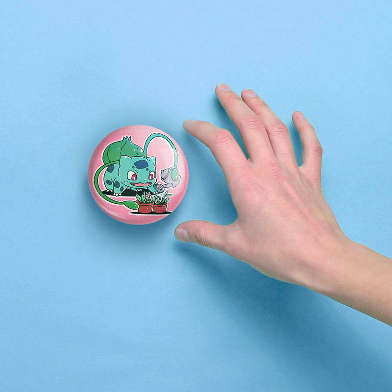 آینه جیبی خندالو مدل بولباسور انیمه پوکمون  کد 17357