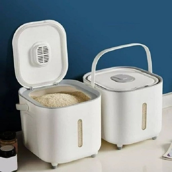 سطل برنج مدل مکعبی کد 1369n 2181 ظرفیت 6 کیلوگرم