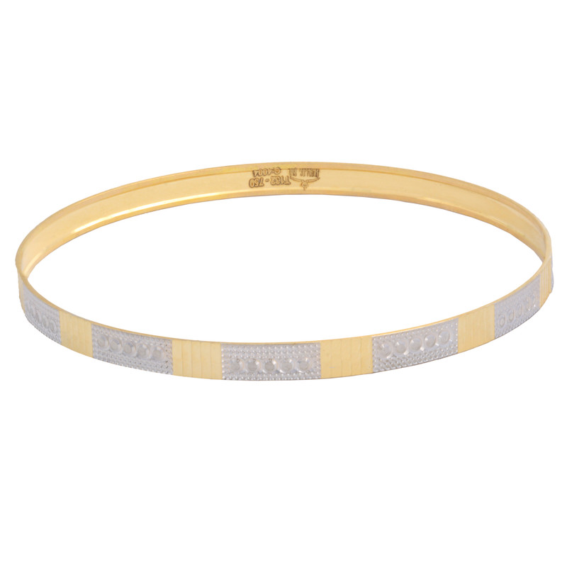 النگو طلا 18 عیار زنانه طلای مستجابی مدل اسپرلوس دو رنگ تراش کد N01