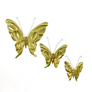 دکوری برنجی مدل پروانه مجموعه 3 عددی
