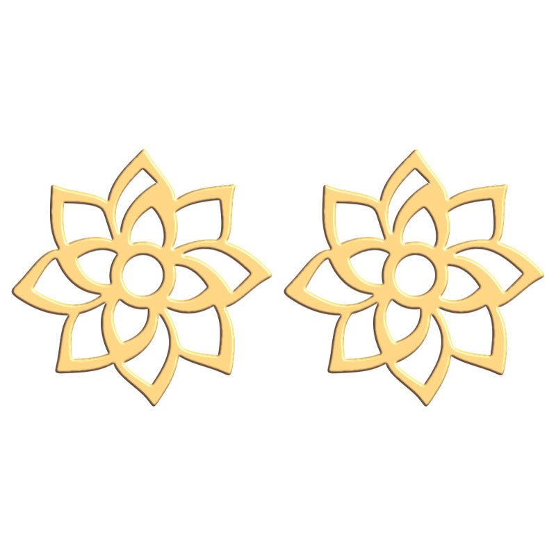 گوشواره طلا 18 عیار زنانه فرشته مدل گل WEL-000218
