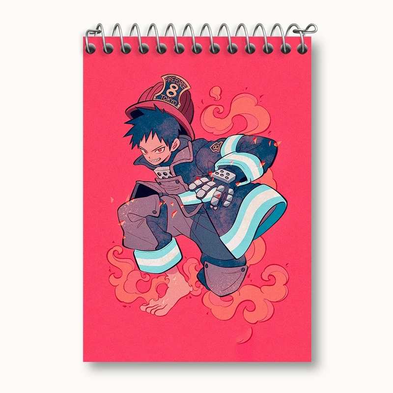 دفتر یادداشت 50 برگ خندالو مدل شینرا انیمه نیروی آتش کد 32230