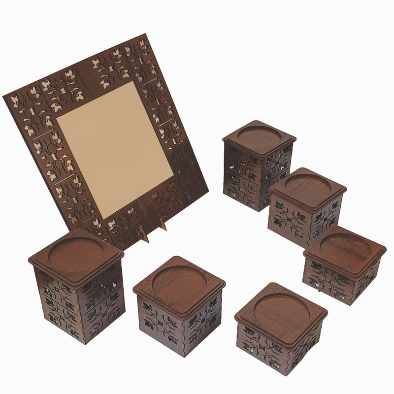 مجموعه ظروف هفت سین 7 پارچه مدل کلاسیک B92