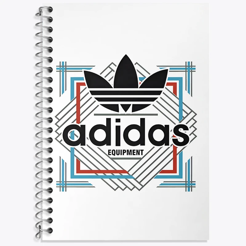 دفتر زبان 50 برگ خندالو مدل سه خط طرح آدیداس (Adidas) کد N5113