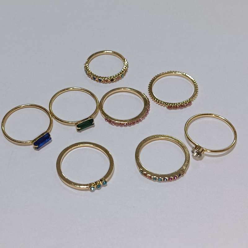 انگشتر زنانه مدل 20 مجموعه 8 عددی