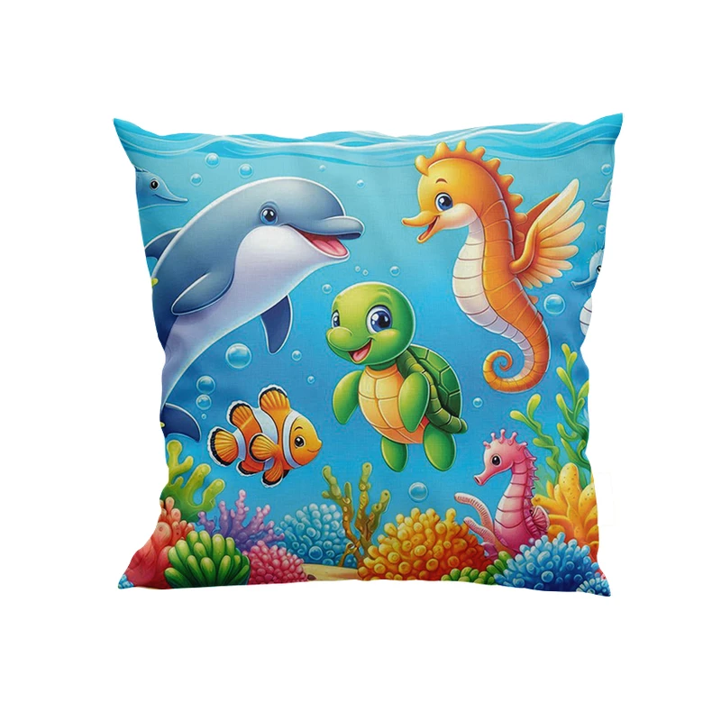 کوسن کودک مدل حیوانات آبزی کد DKK831