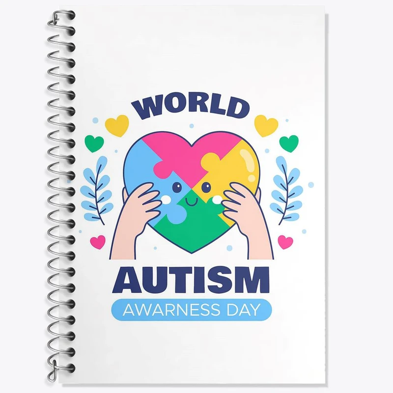 دفتر لغت 50 برگ خندالو مدل اتیسم Autism کد 26751