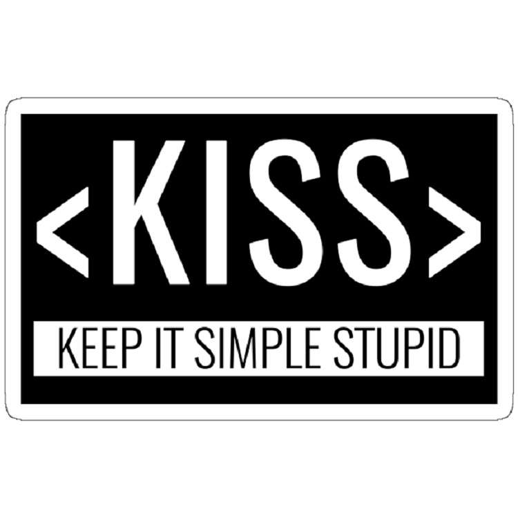 استیکر لپ تاپ مدل Keep it Simple Stupid, KISS Principle