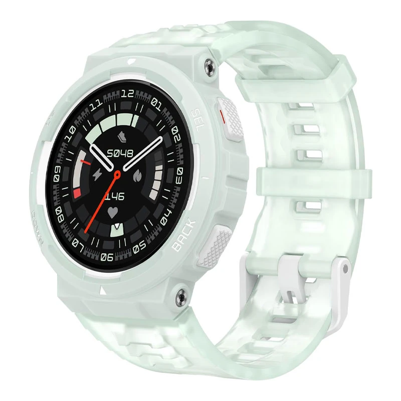 ساعت هوشمند امیزفیت مدل LFY ACTIVE EDGE WATCH  دارای قابلیت های صفحه نمایش رنگی، صفحه نمایش لمسی، پشتیبانی از زبان فارسی در منو و سیستم‌عامل، قابلیت تغییر طرح ساعت یا تم بند پلاستیک