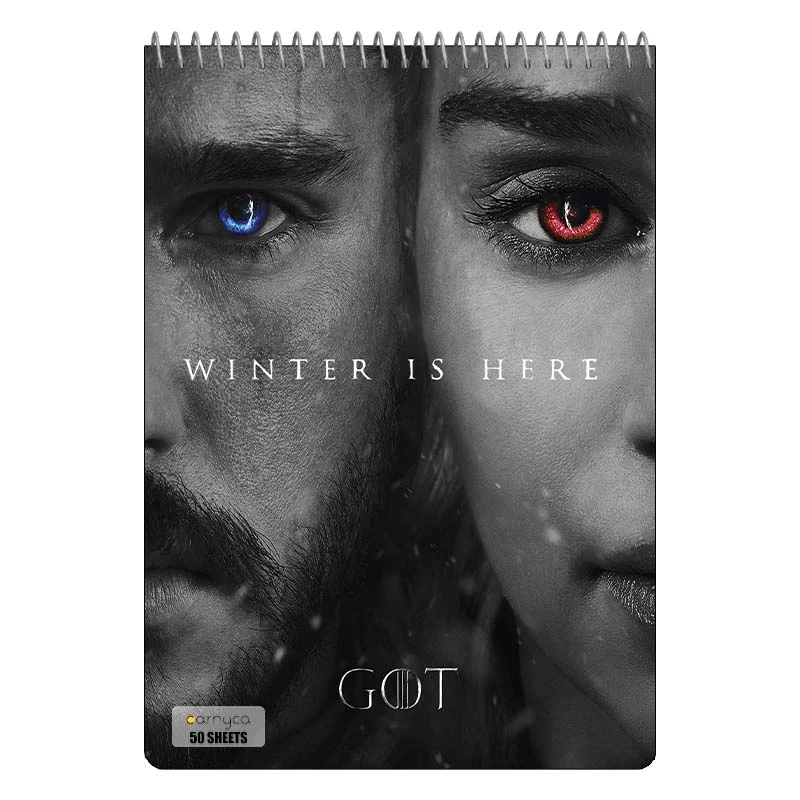 دفتر نقاشی 50 برگ سیمی کارنیکا طرح بازی تاج و تخت Game of Thrones کد 80450