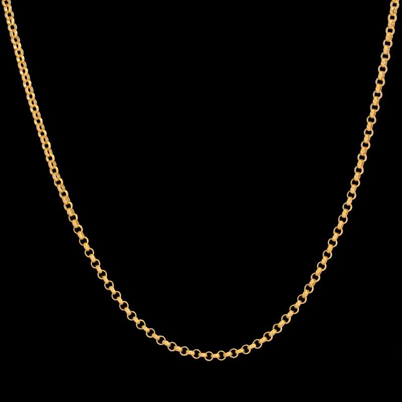 زنجیر طلا 18 عیار زنانه طلای مستجابی مدل رولو کد D40