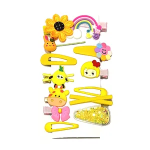 ست گیره و سنجاق مو دخترانه مدل  013 مجموعه 14 عددی