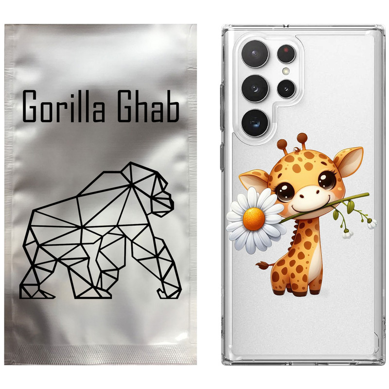 کاور گوریلا قاب مدل CLG کد 38 طرح زرافه مناسب برای گوشی موبایل سامسونگ Galaxy S22 Ultra