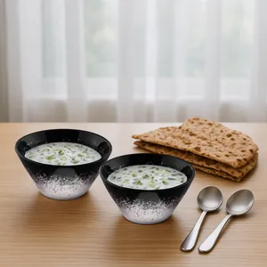 کاسه سرامیکی بومی مدل ماربل مجموعه 2 عددی