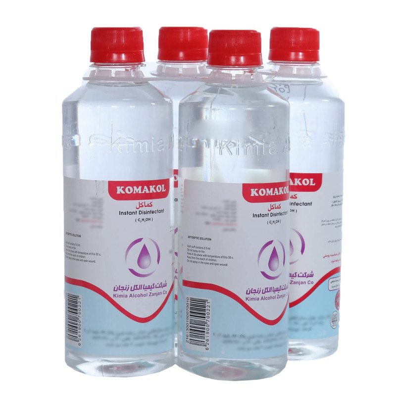 محلول ضدعفونی کننده کماکل مدل 04 حجم 500 میلی لیتر بسته چهار عددی