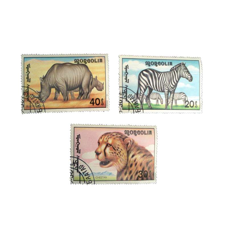 تمبر یادگاری مدل حیوانات کد DS1671 مجموعه 3 عددی