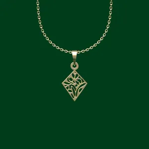 گردنبند طلا 18 عیار زنانه مدوپد مدل هندسی کد FF2-1-1160