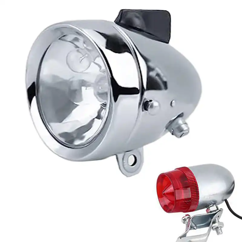 چراغ جلو و عقب دوچرخه مدل دینام دار 12 ولت بسته سه عددی